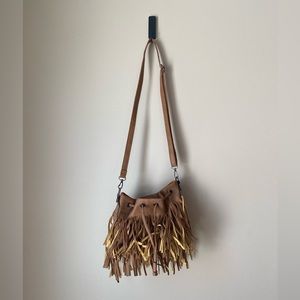 Brown Crossbody Fringe Purse